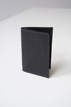 front view the shade wallet in black Horween essex veg tan leather