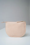 front view of the dawn pouch in beige leather